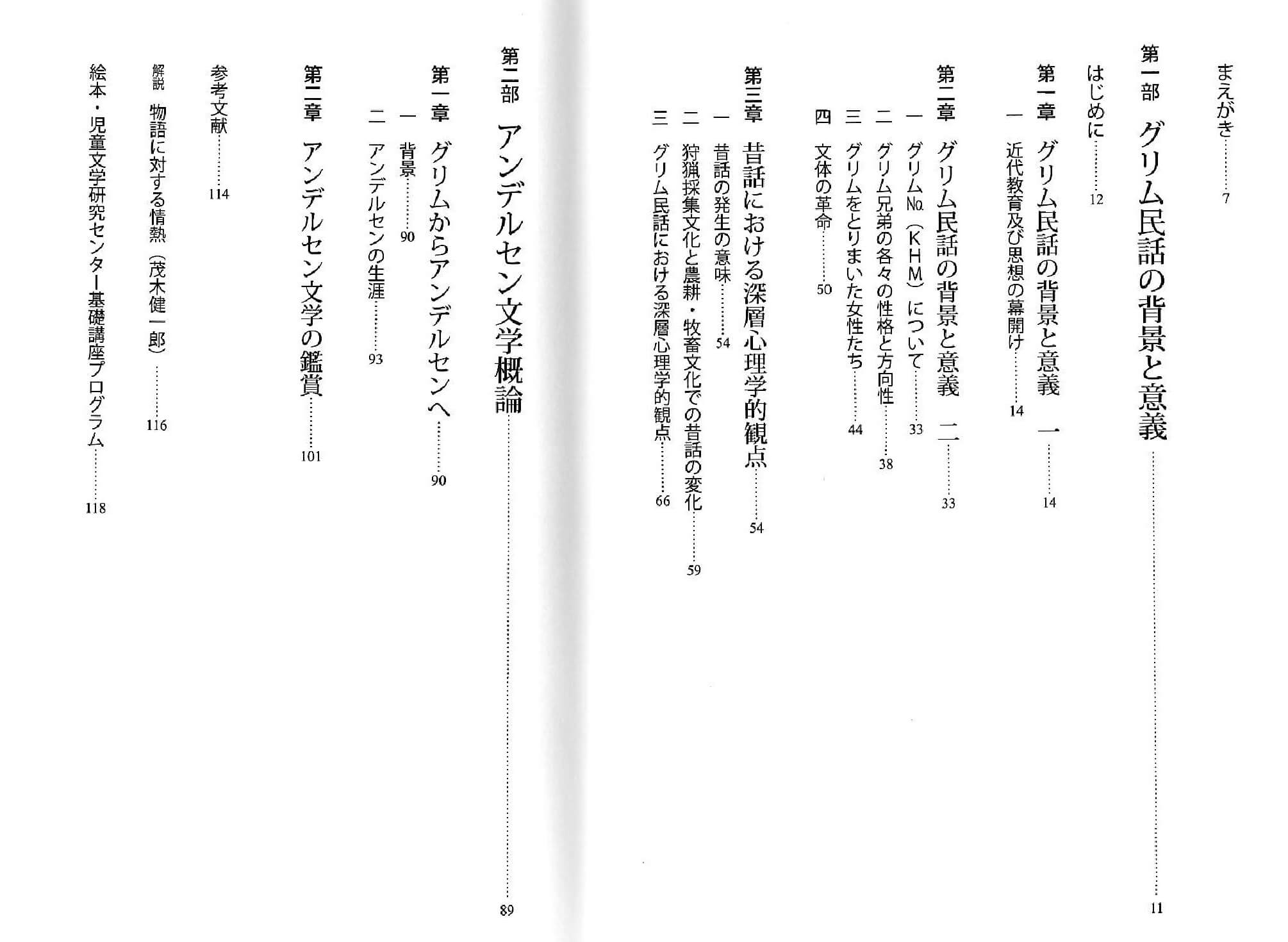 『グリムからアンデルセンへ』目次